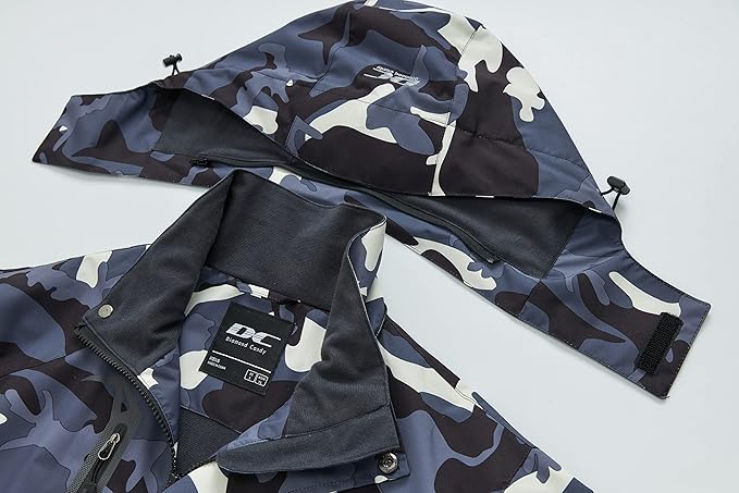 Diamond Candy Men's Hooded Waterproof Jacket Lightweight Rain Jacket Outdoor Casual Sportswear