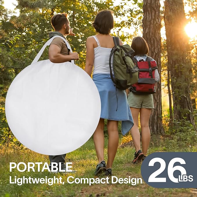 Alvantor Screen House Gazebo, 6-10-15 Person Pop Up Igloo Screened Canopy Tent with Mosquito Netting Sides, Instant UV Resistant Sun Shelter for Garden, Patio, Backyard