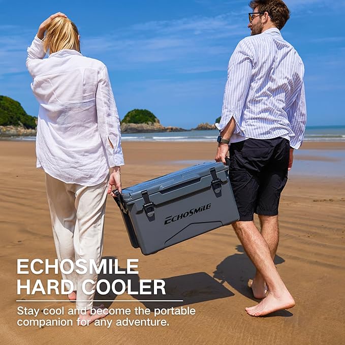 EchoSmile 25/30/35/40/60/75 Quart Rotomolded Cooler, Built to Stand up to The Rigors of The Journey