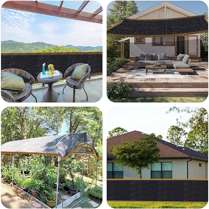 QLOFEI Shade Cloth for Garden, 70% Sun Screens for Patio Pergola Outdoor, Easy to Hang Mesh Tarp Shade Cloth with Grommets, Sunblock Neting Cover for Kennel Chicken Coop Plant, 30x30 FT