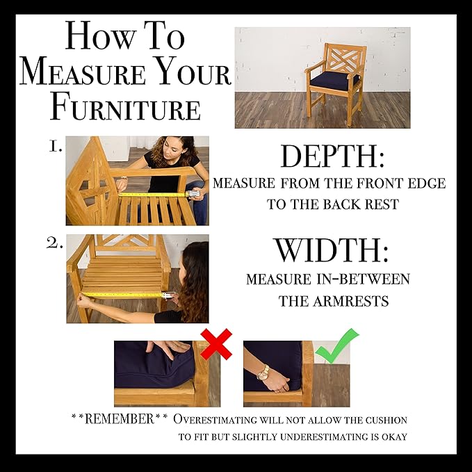 Sorra Home Sunbrella Bristol Square Chair Cushion (Set of 2) - Fade & Water Resistant, Outdoor & Indoor Patio Seat Cushion with Plush Foam - Spectrum Indigo (20" x 20" x 2.5")