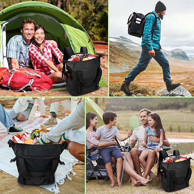 Tirrinia Cooler Backpack Waterproof Insulated for Men & Women,36 Cans Soft Leakproof Cooler Backpack, Portable Cooler for Camping, Beach, Fishing, Picnic, Travel, Outdoor