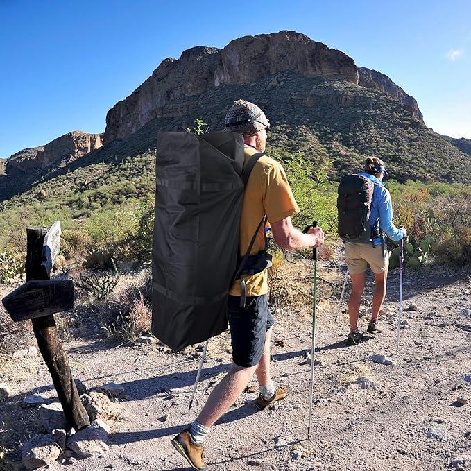 INFANZIA 41 inch Duffel Travel Sports Equipment Bag, Long Luggage Bag with Upgrade Zipper Water Resistant, Extra Large Foldable Storage Bag for Camping, Tent, Tripod, Fishing