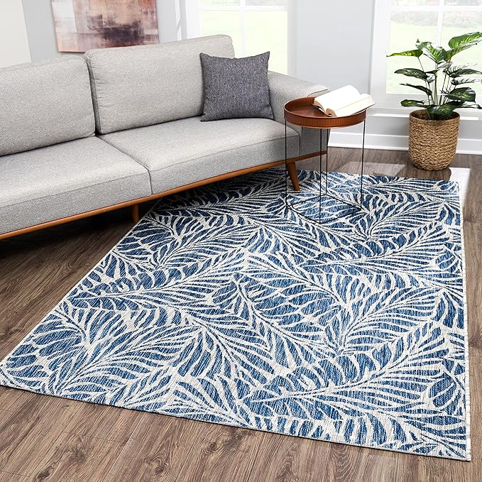 Keen Home Design Terrace Outdoor Area Rug - 8x10 Washable Indoor/Outdoor Rug for Patio, Kitchen, Balcony, Beach, Garden, Deck and Porch, Size: 7'7"x10'