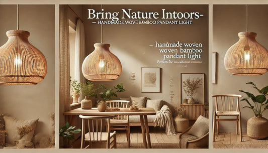 Bring Nature Indoors — Handmade Woven Bamboo Pendant Light