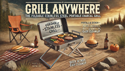 Grill Anywhere — The Foldable Stainless Steel Portable Charcoal Grill