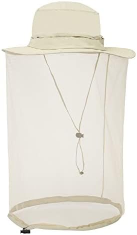 Fishing Hat Sun Protection Hat Mosquito Head Net for Outdoors Bucket Hat with Hidden Net Mesh