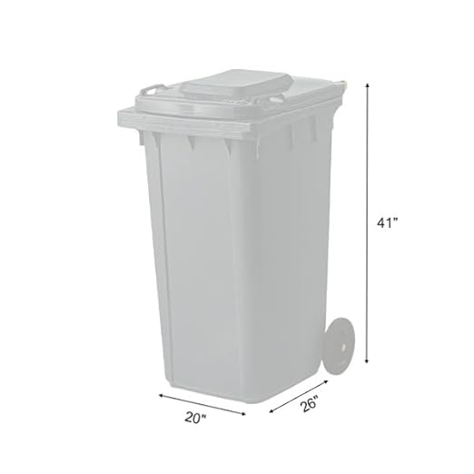 PRO&Family Wheeled Outdoor Trash Can Garbage Can Garage Trash Can for Restaurants/Hospitals/Offices/Back of House/Warehouses/Home (Gray, 50 Gallon)
