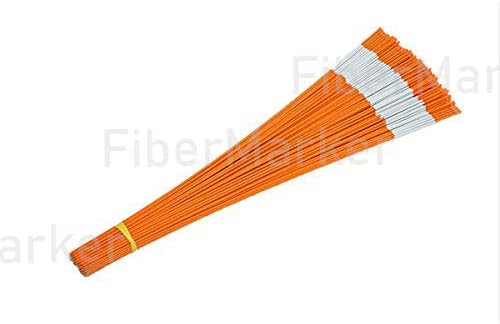 48-Inch Reflective Driveway Markers 20-Pack, 5/16-Inch Dia Hollow Snow Markers Snow Stakes, Orange