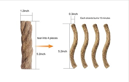 eGreen Fire Starter Kit – 10 to 30 Magnesium Bags with 3.15" Ferro Rod + Optional 60-Minute Wax Rope – Emergency Survival Ignition Set for Camping & Bushcraft