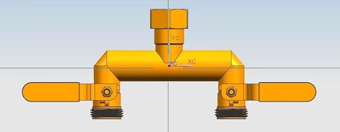 Garden Hose Splitter, 3/4” Rust and Freeze Resistant Outdoor Hose Manifold with 2 green Extra Long Handles Faucet Adapter-Heavy Duty Brass Nickel Plated 2-Way Valve