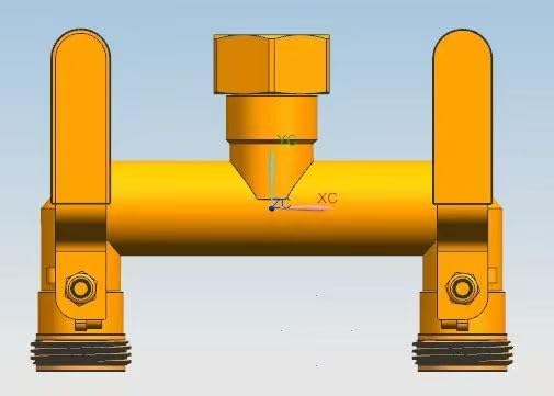 Garden Hose Splitter, 3/4” Rust and Freeze Resistant Outdoor Hose Manifold with 2 Red Extra Long Handles Faucet Adapter-Heavy Duty Brass Nickel Plated 2-Way Valve