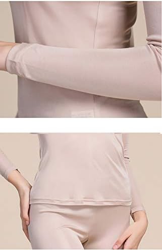Grenasasilk Womens Silk Long Underwear Mulberry-silk Long Johns Thermal Underwear Sets Cold Weather Base Layer