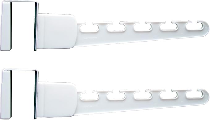 Wonder Hanger Over The Door 2-Pack Organizer for Clothes Hangers, Space-Saving Cascading Hanger Hooks, White