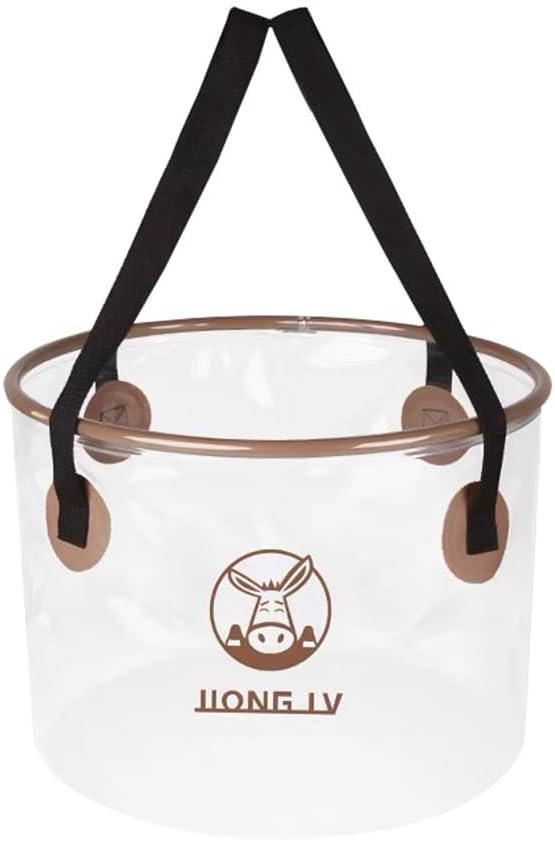 YUEWO Portable Collapsible Bucket with Handle Foldable Wash Basin Multifunctional Water Container Sink for Fishing, Camping, Hiking, Backpacking, Outdoor Survival, Car Washing