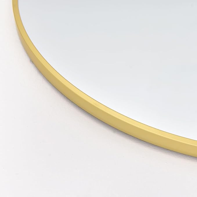 58"x18" Arched Full Length Mirror, Floor Mirror with Stand, Freestanding,Wall Mounted Hanging or Leaning Arched-Top Full Body Mirror for Bedroom, Dressing Room -Gold