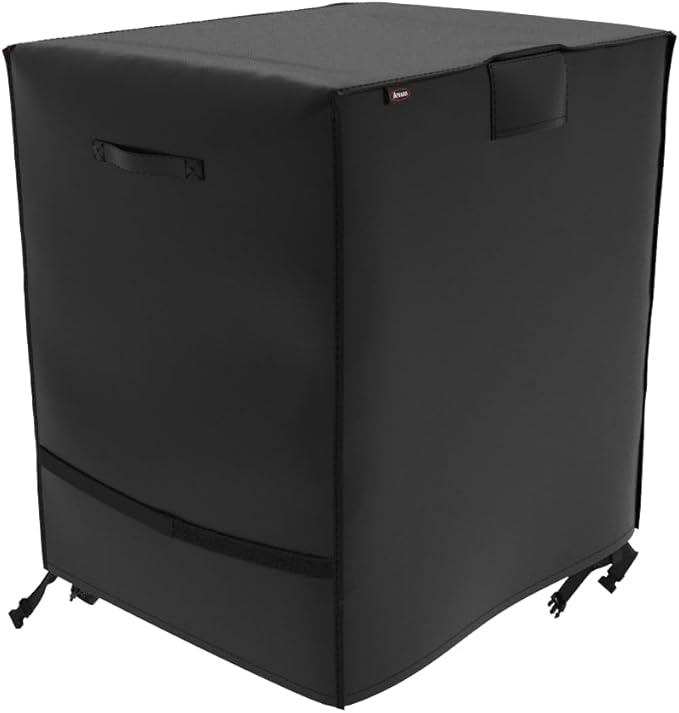 ATYARD 30-inch Outdoor Cover for Keter Unity (Small) Portable Table - UV Resistant, Breathable, All Weather (30" L x 24" W x 32" H)Black,American Flag