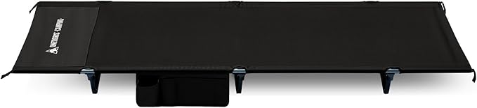 ONETIGRIS SUPRAGRIS Camping Cot, Support Up to 400lbs, Lightweight Comfortable Folding Bed for Camping, Hiking, Backpacking, Travel, Car Trips, Office Nap (Black)