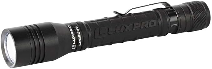 LUXPRO LP290V3 LED Flashlight - Bright 300 Lumens with 3 Light Modes - Aircraft-Grade Aluminum with IPX4 Waterproof Protection & Patented TackGrip - Camping, Outdoor, Home - Batteries Included 2 Pack
