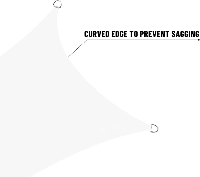 LOVE STORY Waterproof 8'x10' Rectangle White Sun Shade Sail Cannoy UV Resistant for Outdoor Patio Garden Backyard (We Make Custom Size)