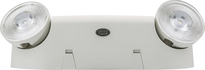 Lithonia Lighting Basics Low Profile Emergency Light, LED Emergency Lights for Business, Ceiling or Wall mount, White Thermoplastic, 120/277V Dual Voltage (EU2L M12)