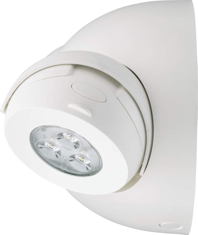 Lithonia Lighting Quantum Emergency Light, Contemporary Commercial LED Emergency Lights with 2 Aimable Lamp Heads, Ceiling or Wall Mount, White Thermoplastic, UVOLT (ELM6L UVOLT LTP SDRT)