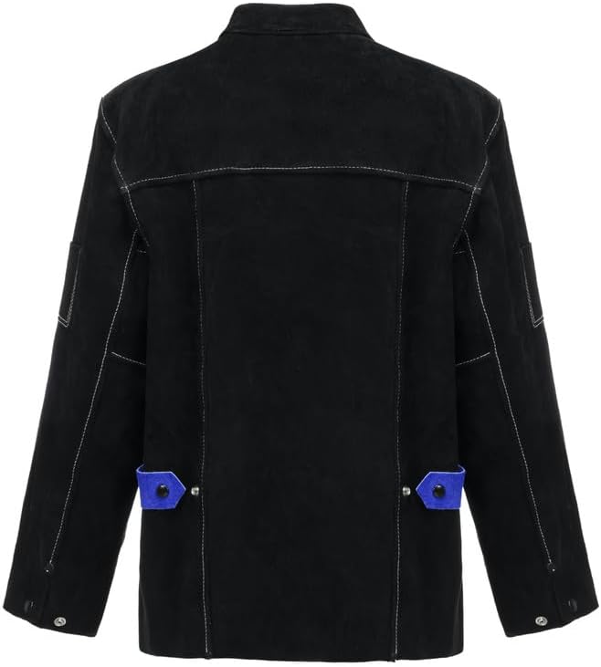 ANTAITHER Leather Welding Jacket - Exceptional Heat and Flame Protection, Heavy-Duty Coat