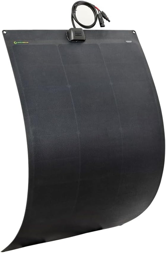 Flexible Solar Panel 125W 12V ETFE,42.9in x 23.2in Semi-Flexible Bendable Mono Solar Panel High Efficiency 125 Watt for RV Van Roof TopCamping Home Boat Marin