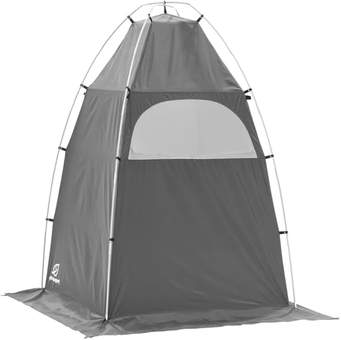 SylvanSport Privy Bivy Privacy Tent - Windproof, Portable Shelter for Camping Toilets & Changing Room - 6′ 8″ of Interior Height - Easy Setup - Pop-Up Pod with Window for Camping, Beach & Tailgates