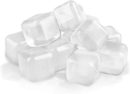 20 Pack Reusable Ice Cubes for Drinks, Refreezable Plastic Ice Cubes Without Diluting, Permanent Ice Cube Frozen BPA Free, Cocktails Like Whiskey, Wine, or Coffee