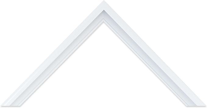 Frame My Mirror White Metal Framed Mirror, 24" x 36" Mirror for Bathroom, Metal Frame, True Reflections Glass, Pure White Finish, Stanton Design, Hangs Horizontally or Vertically, Made in USA