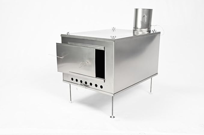 Seek Outside Titanium Wood Stove for Backpacking Camping Hunting | SXL Stove With 9' Pipe