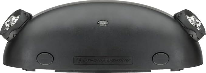 Lithonia Lighting ELM2L B M12 Quantum LED Emergency Light, Manual Testing, 220 Lumens, Black