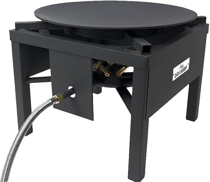 Jet Burner 23 Tips Outdoor Propane Gas Cooker with 0-10 PSI Adjustable Regulator and Steel Braided Hose SA1723