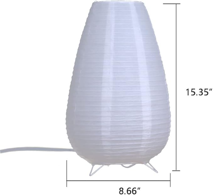 YY YEARCHY Table Lamp Paper Lamp Able Lamp Standing Lamps with Rice Paper Shade for Bedroom Livingroom(Long Type)