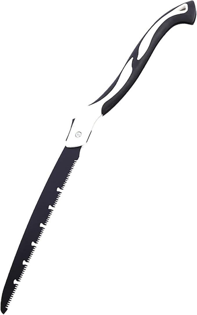 Folding Saw with Rubber Handle, 27.5 Inch Manganese Steel SK-5 Blade Pruning Saw for Hunting, Gardening, Camping and Trimming (blade 31cm)