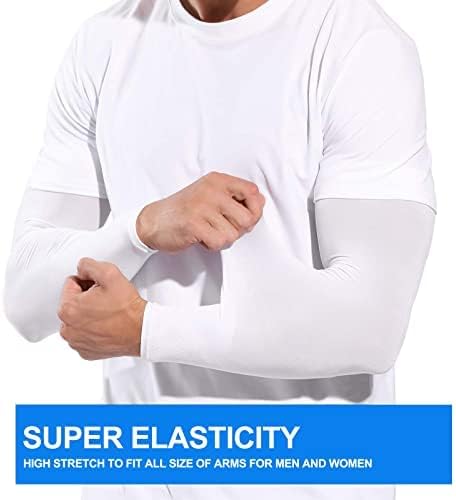 4 Pair UV Sun Protection Arm Sleeves for Men & Women,Cooling UPF 50 Arm Cover for Baseball,Cycling,Basketball