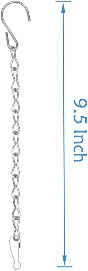 YINGFENG 10 Pack 9.5 Inch Silver Hanging Chains for Hanging Bird Feeders, Bird Houses, Planters, Baskets, Birdbaths, Lanterns, Wind Chimes, Billboards, Signs and Ornaments