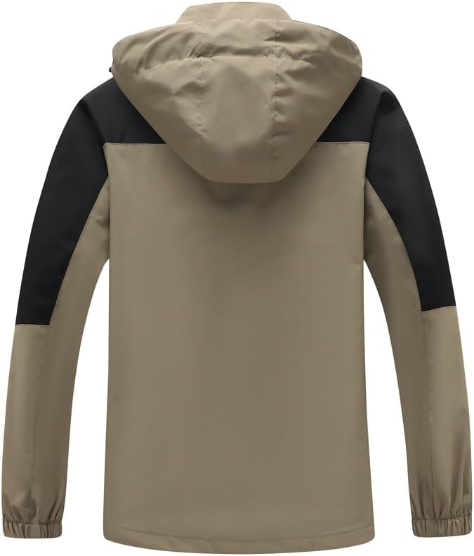GIISAM Rain Jacket for Men, Mens Waterproof Raincoat Lightweight Rain Jackets Outdoor Rain Coat Windbreaker with Hood