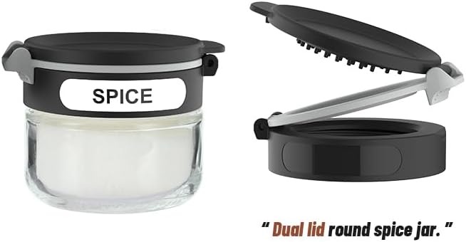 360 rotating 2 tier 12 jars spice rack (12 spice jars) Revolving Seasoning Organizer. Spinning Spice Rack for Counter top and Cabinet