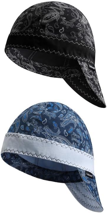 Fullsheild Reversible Welding Cap, Lightweight Cotton Comforts for Safety and Protection, FR 6 Pannel Printed Caps
