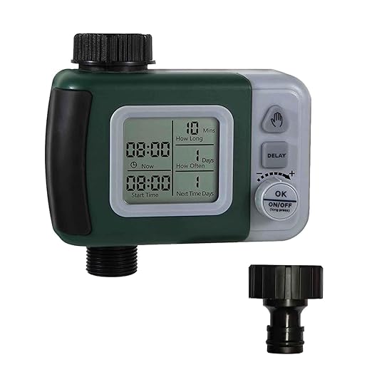 Automatic Watering System Water Timer Easy to Program Three Modes Automatic Sprinkler Rain Delayed Watering Manual Watering Outdoor Use