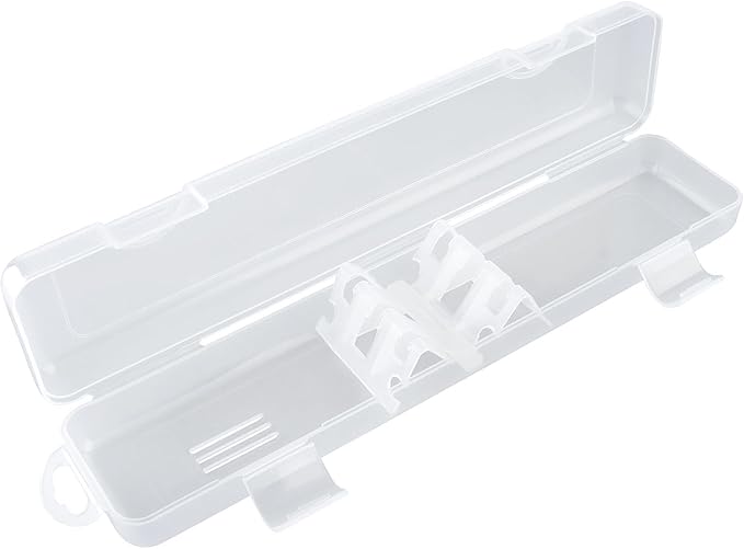 OriGlam Transparent Tableware Storage Case, Portable Flatware Utensil Box, Clear Cutlery Organziers Container for Spoon Fork Chopsticks for Travel Camping Picnic (A)