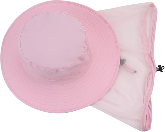 Fishing Hat Sun Protection Hat Mosquito Head Net for Outdoors Bucket Hat with Hidden Net Mesh
