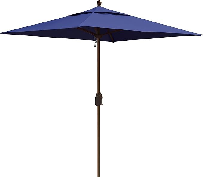 EliteShade USA 10-Year-Non-Fading 6x6Ft Square Market Umbrella Patio Outdoor Table Umbrella with Ventilation, Navy Blue