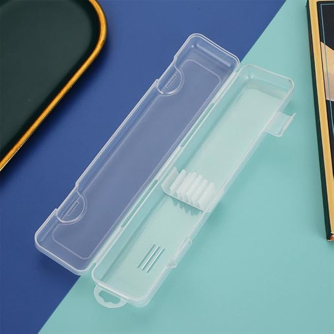 OriGlam Transparent Tableware Storage Case, Portable Flatware Utensil Box, Clear Cutlery Organziers Container for Spoon Fork Chopsticks for Travel Camping Picnic (B)