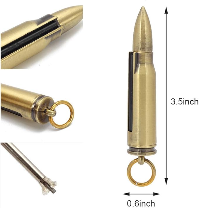 Permanent Match Metal Matchstick Flint Fire Starter, Keychain Lighting Sticks Reusable Immortal Lighter for Camping Hiking Emergency Survival Gear