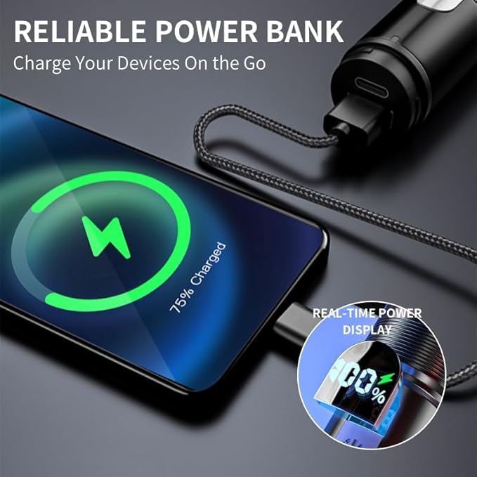 WARSUN Compact Magnetic Flashlight – 1200 Lumens Rechargeable LED Torch, Zoomable Small Flashlight with COB Side Light & Battery Indicator, for Emergency & Outdoor Use