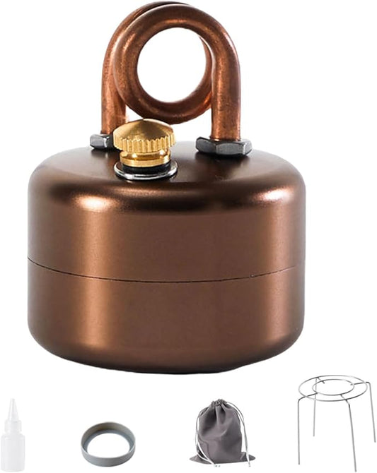 Mini Alcohol Stove – Jetfire, Heat - Resistant Rubber Grip & Leak - Proof Design | Compact, Windproof & Effortless to Operate – Ideal for Camping, Emergency Preparedness & Outdoor Adventures