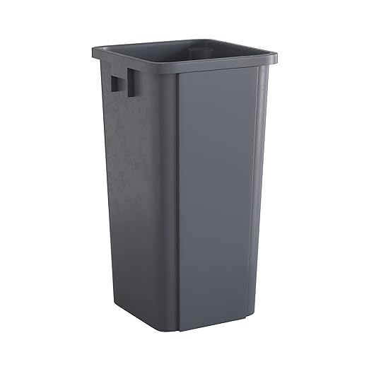 23 Gallon Grey Square Commercial Trash Can